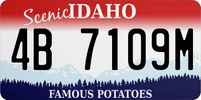 ID license plate 4B7109M