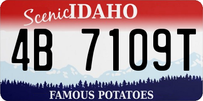 ID license plate 4B7109T