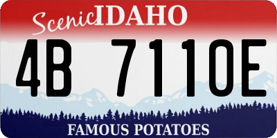 ID license plate 4B7110E
