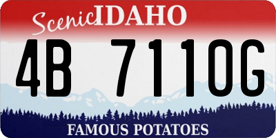 ID license plate 4B7110G