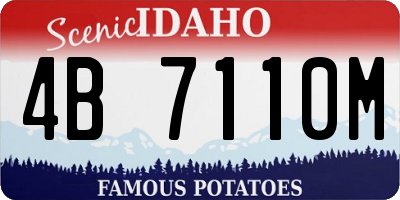 ID license plate 4B7110M