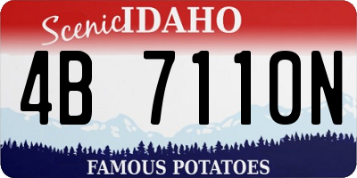 ID license plate 4B7110N