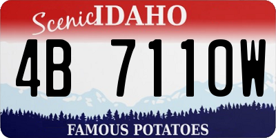 ID license plate 4B7110W