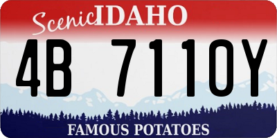 ID license plate 4B7110Y