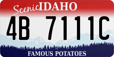 ID license plate 4B7111C