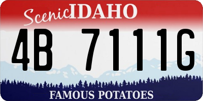 ID license plate 4B7111G