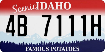 ID license plate 4B7111H