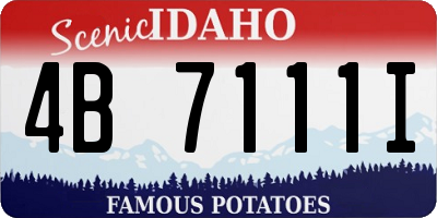 ID license plate 4B7111I