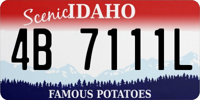 ID license plate 4B7111L