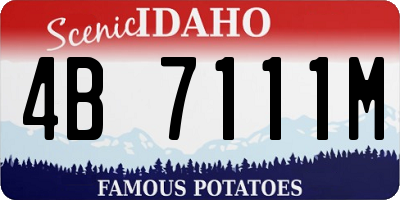ID license plate 4B7111M