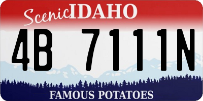 ID license plate 4B7111N