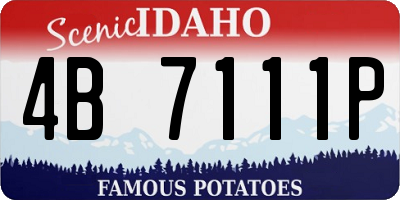 ID license plate 4B7111P