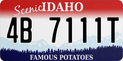ID license plate 4B7111T