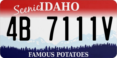 ID license plate 4B7111V