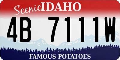 ID license plate 4B7111W