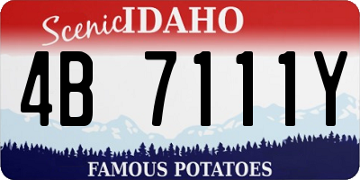 ID license plate 4B7111Y