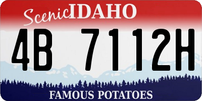 ID license plate 4B7112H