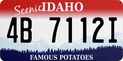 ID license plate 4B7112I