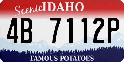 ID license plate 4B7112P