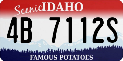 ID license plate 4B7112S