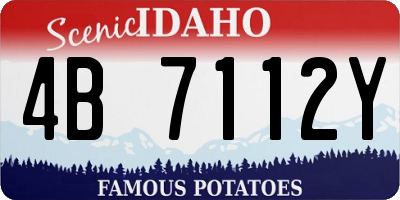 ID license plate 4B7112Y