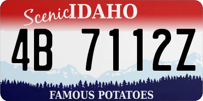 ID license plate 4B7112Z