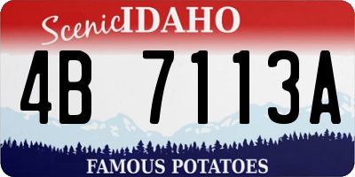ID license plate 4B7113A