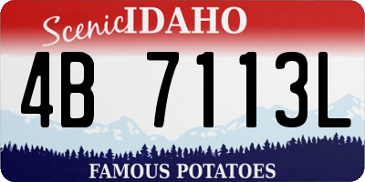 ID license plate 4B7113L