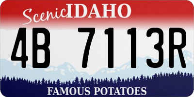ID license plate 4B7113R