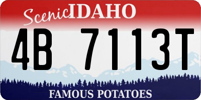 ID license plate 4B7113T
