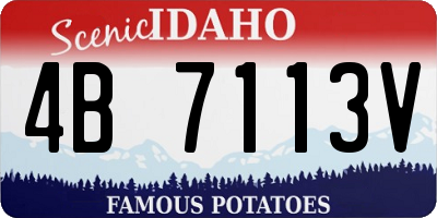 ID license plate 4B7113V