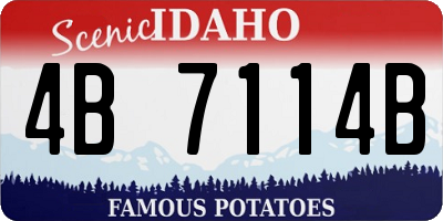ID license plate 4B7114B