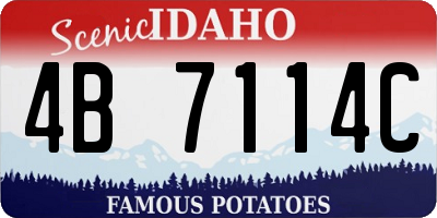 ID license plate 4B7114C