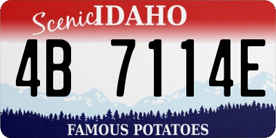 ID license plate 4B7114E