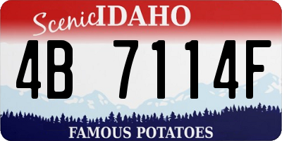 ID license plate 4B7114F