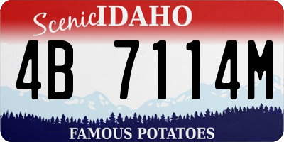 ID license plate 4B7114M