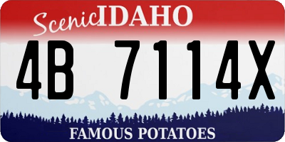 ID license plate 4B7114X
