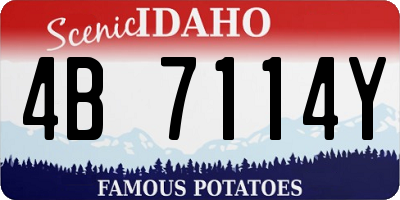 ID license plate 4B7114Y