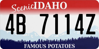 ID license plate 4B7114Z