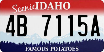 ID license plate 4B7115A