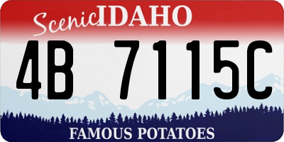 ID license plate 4B7115C