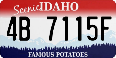 ID license plate 4B7115F