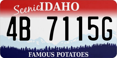 ID license plate 4B7115G