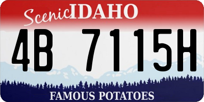 ID license plate 4B7115H