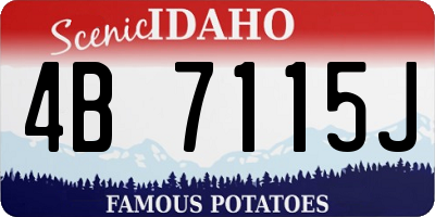 ID license plate 4B7115J