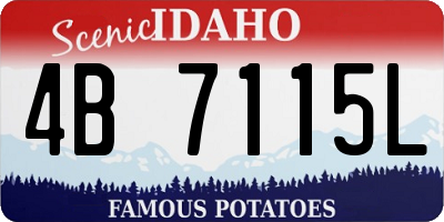 ID license plate 4B7115L