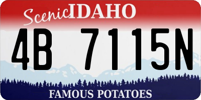 ID license plate 4B7115N