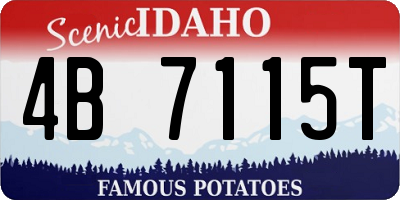 ID license plate 4B7115T