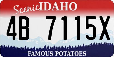 ID license plate 4B7115X
