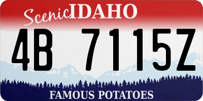 ID license plate 4B7115Z